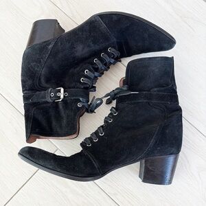 Tabitha Simmons Black Suede Ankle Boots